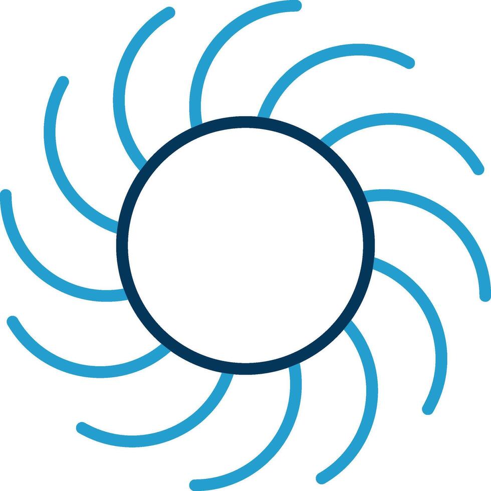 Nebula Line Blue Two Color Icon vector