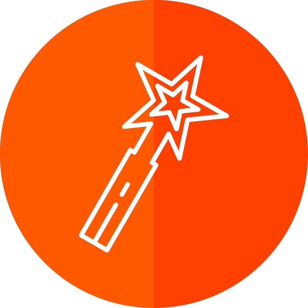 Magic Wand Line Yellow White Icon vector