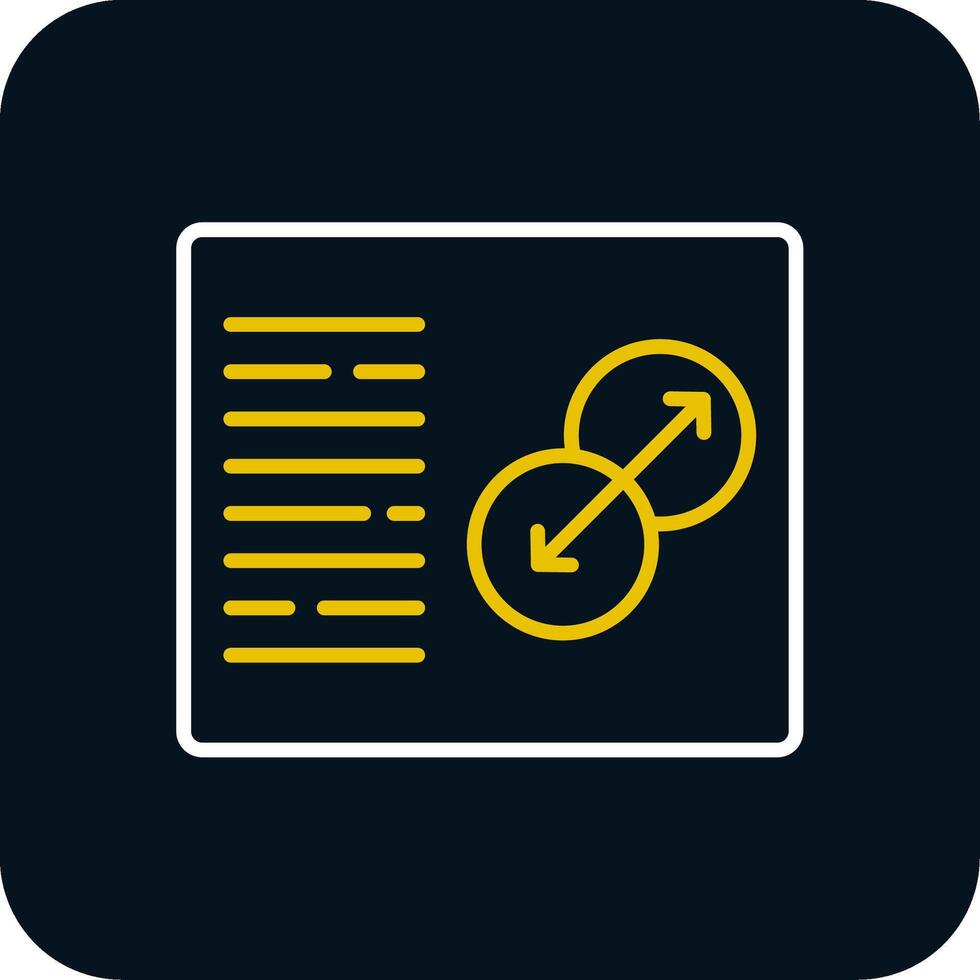 Transition Line Yellow White Icon vector