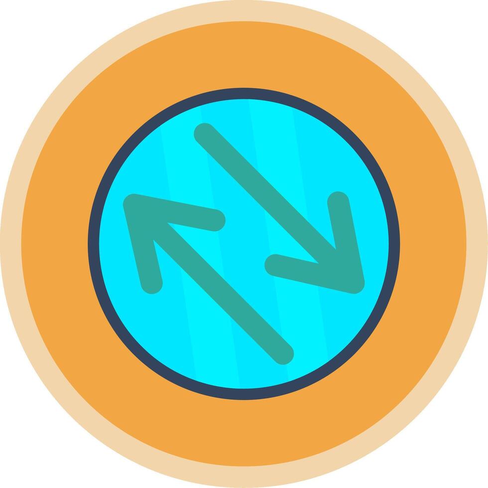 Swap Flat Multi Circle Icon vector