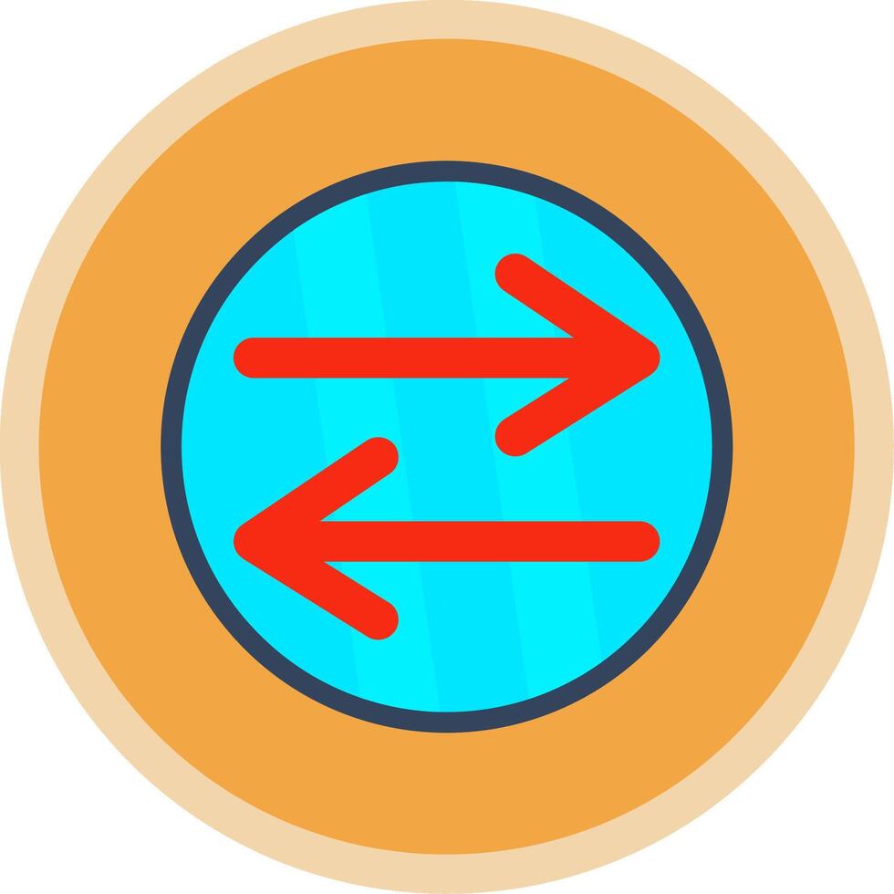 Swap Flat Multi Circle Icon vector