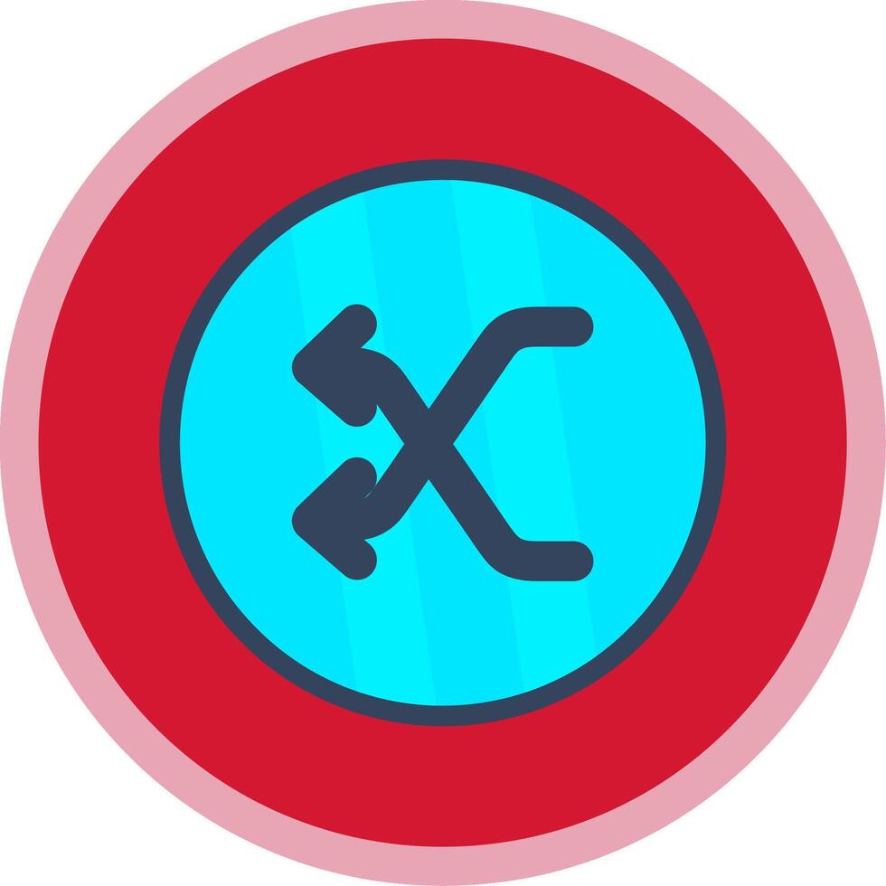 Shuffle Flat Multi Circle Icon vector