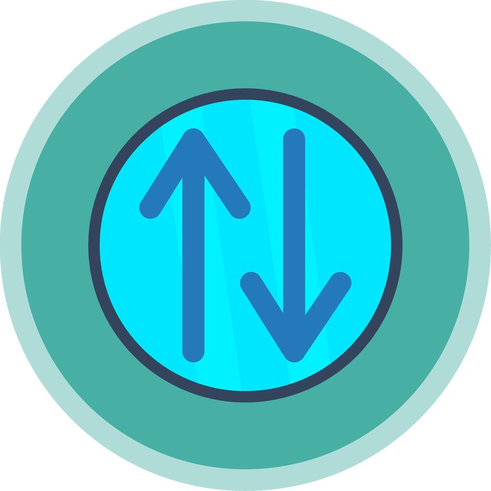 Swap Flat Multi Circle Icon vector