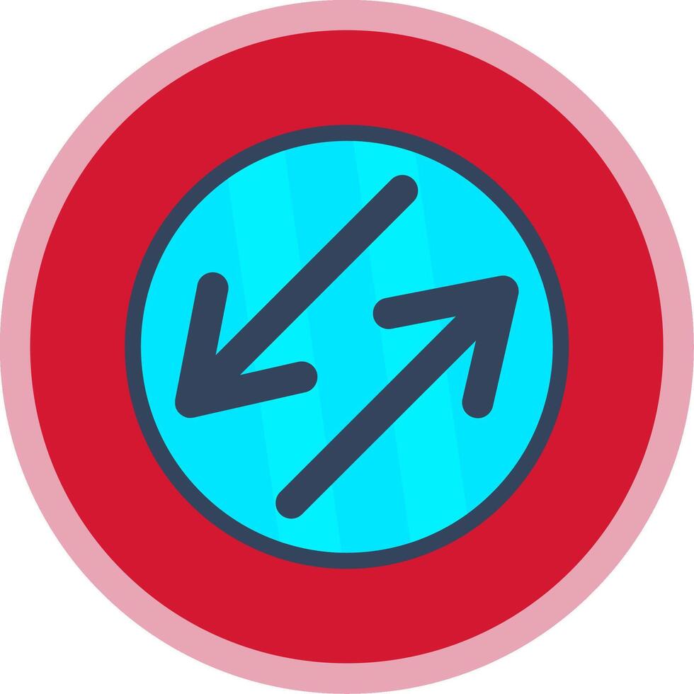 Swap Flat Multi Circle Icon vector