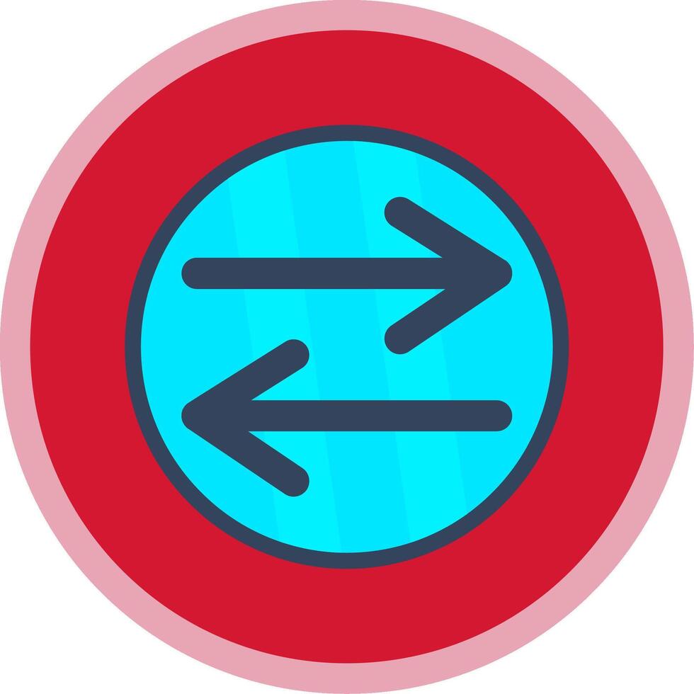 Swap Flat Multi Circle Icon vector