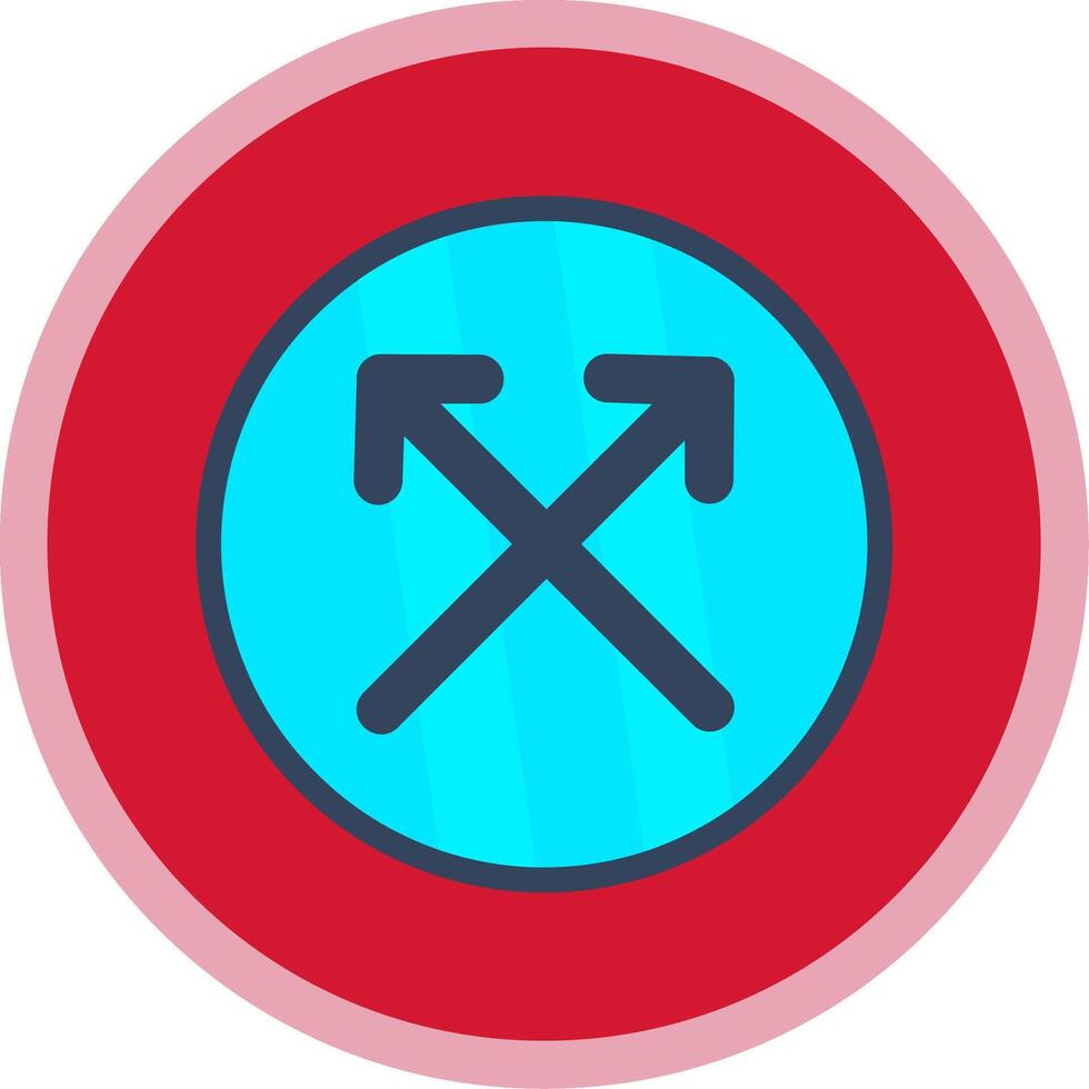 Split Flat Multi Circle Icon vector