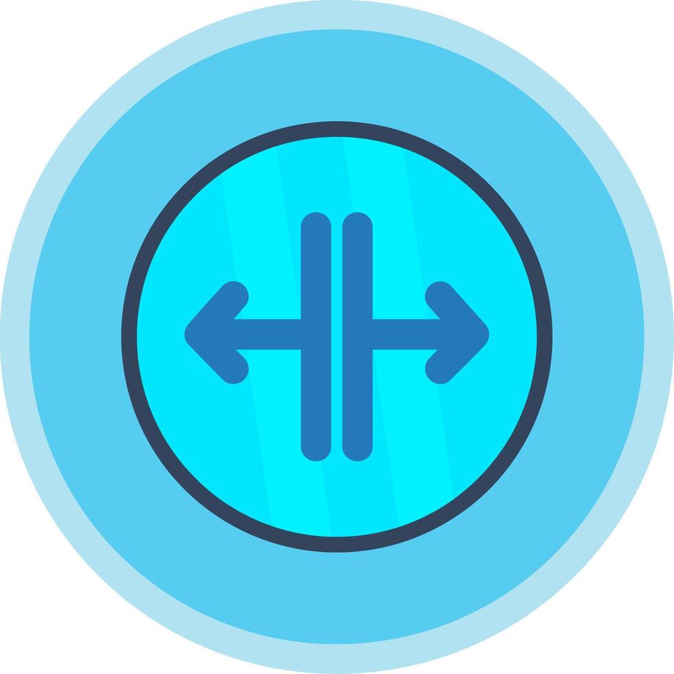 SPLIT Flat Multi Circle Icon vector