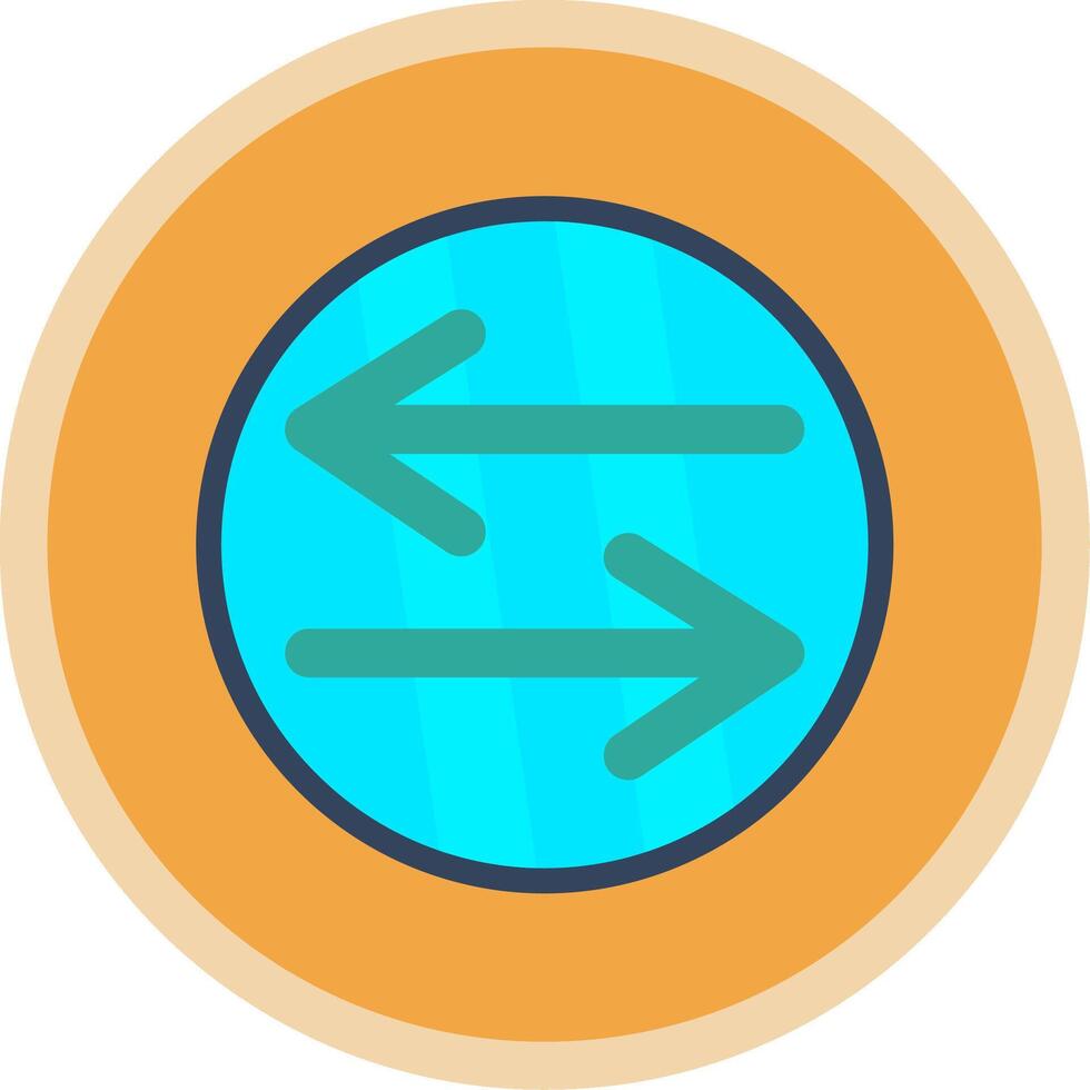 Swap Flat Multi Circle Icon vector