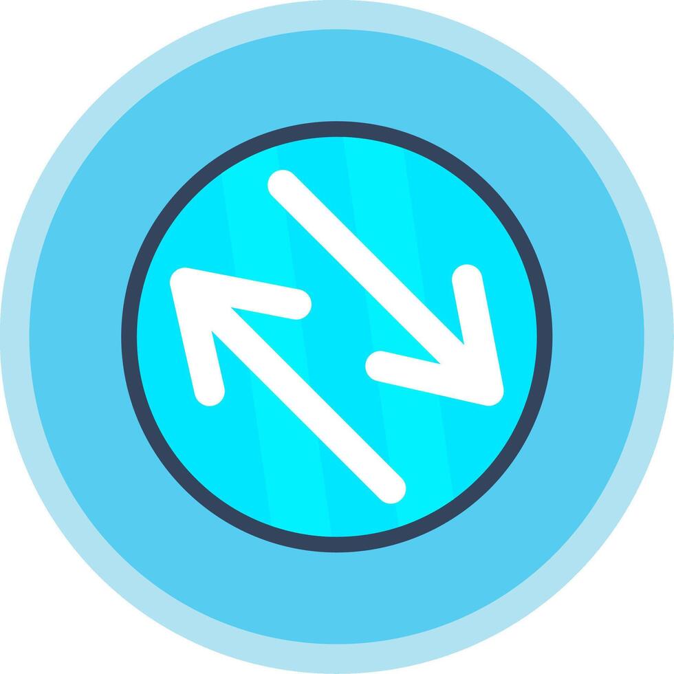 Swap Flat Multi Circle Icon vector