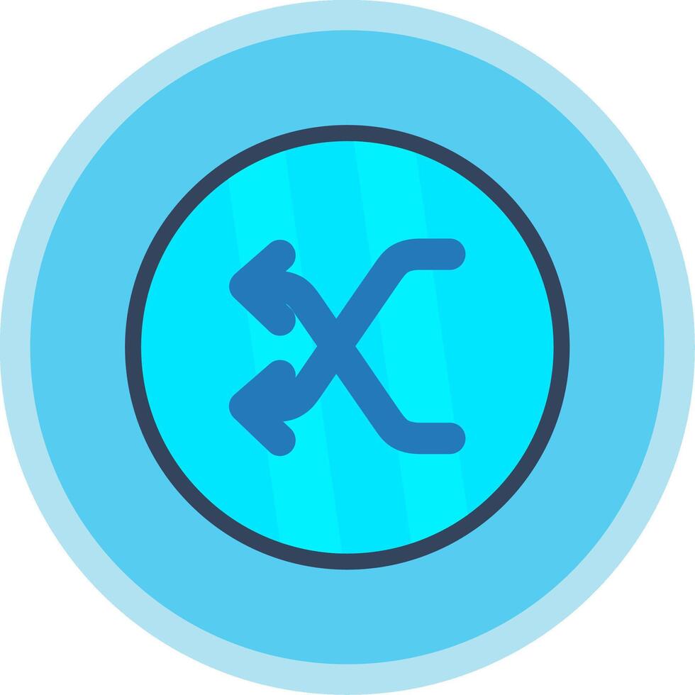 Shuffle Flat Multi Circle Icon vector