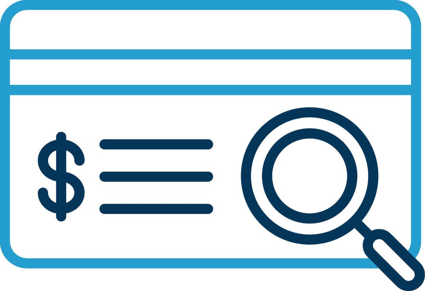 Credit Card Line Blue Two Color Icon vector
