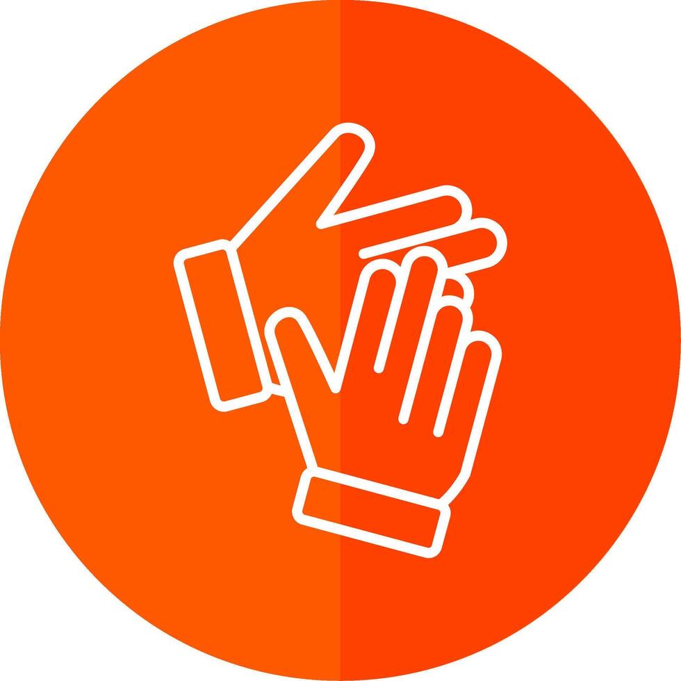Clapping Line Yellow White Icon vector