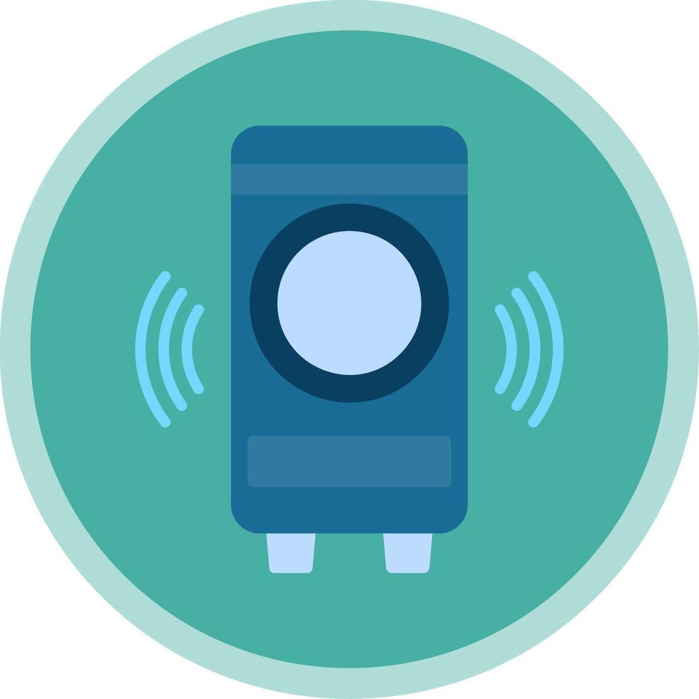 Woofer Flat Multi Circle Icon vector