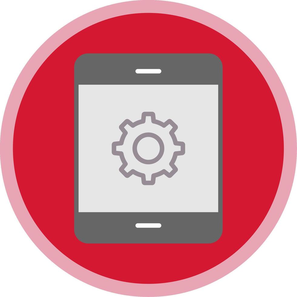 Mobile Phone Flat Multi Circle Icon vector