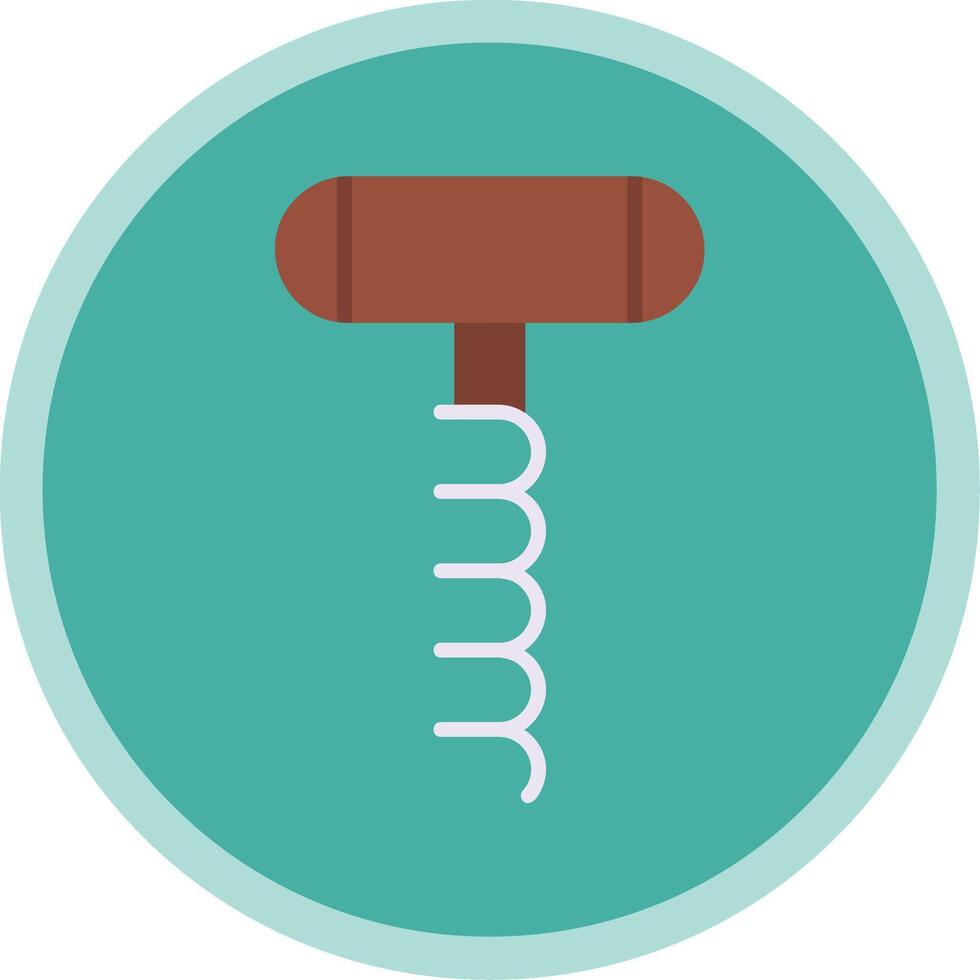 Corkscrew Flat Multi Circle Icon vector