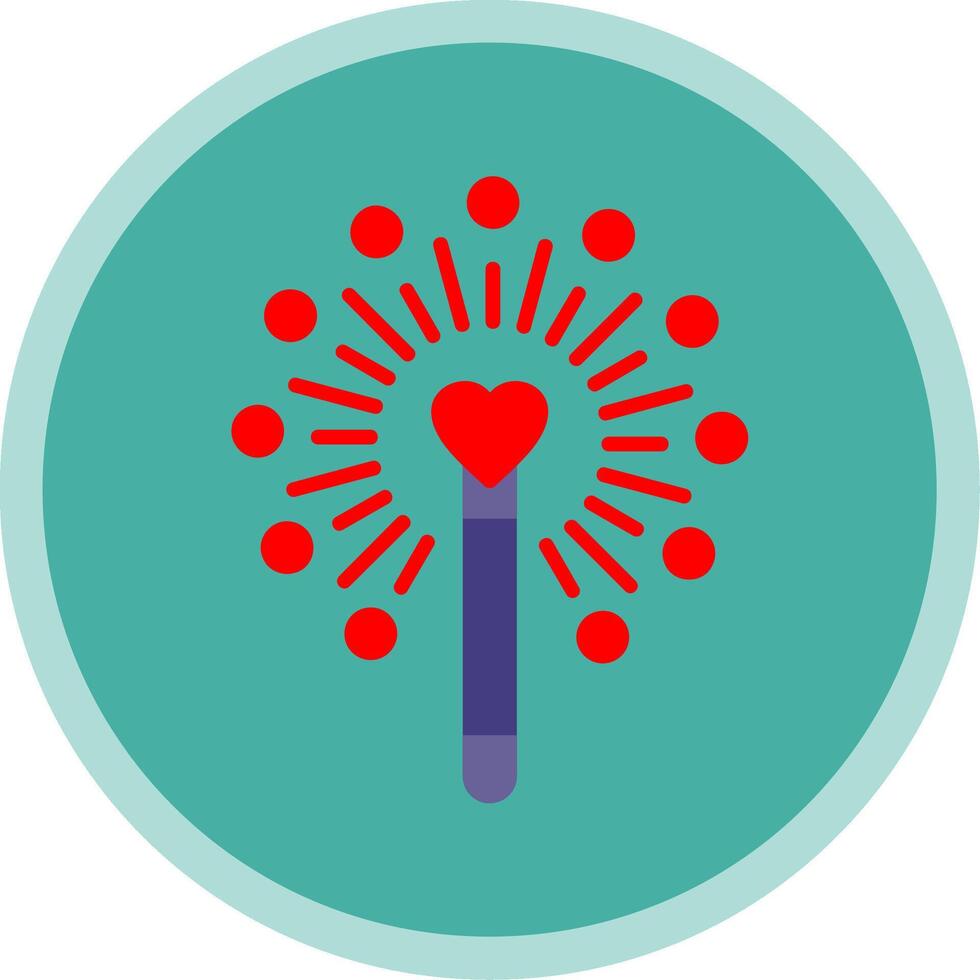 Magic Wand Flat Multi Circle Icon vector