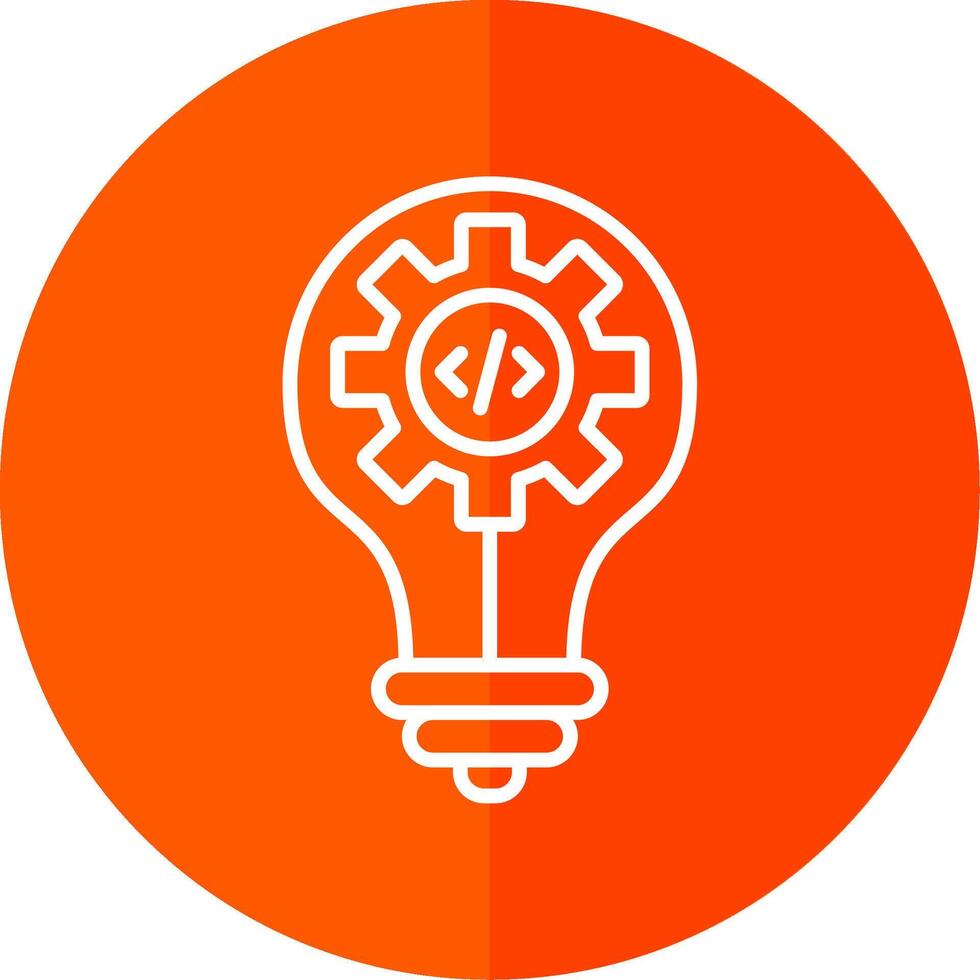 Idea Line Yellow White Icon vector