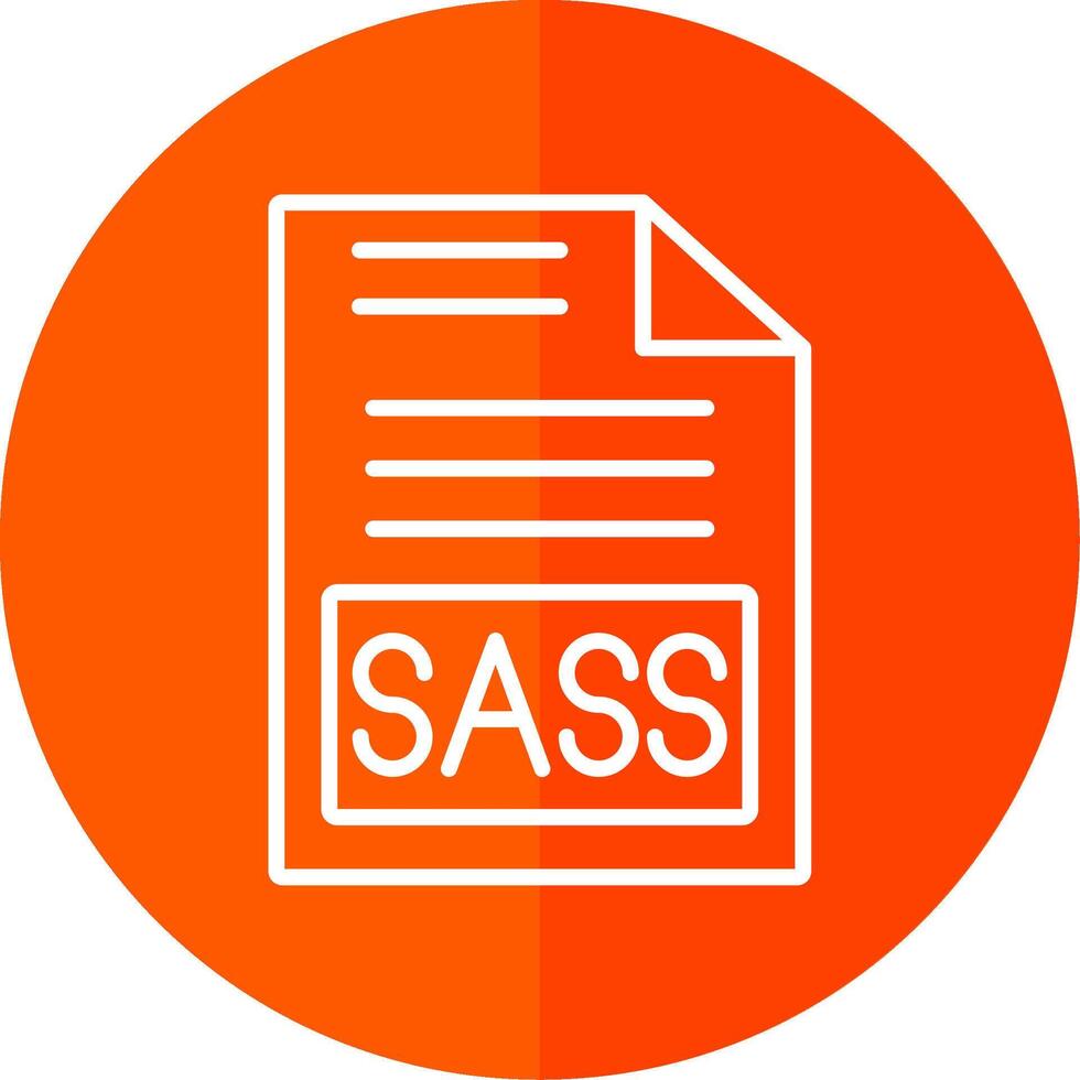 Sass Line Yellow White Icon vector
