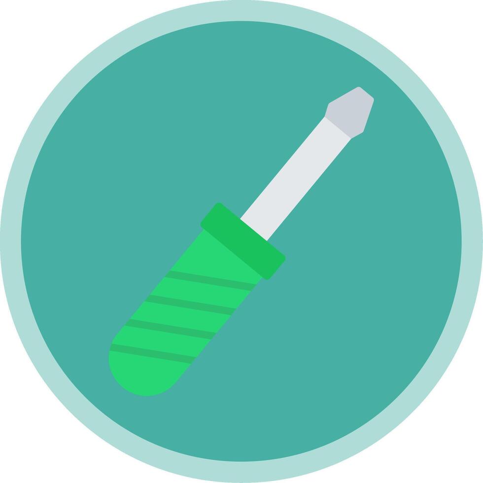 Screwdriver Flat Multi Circle Icon vector