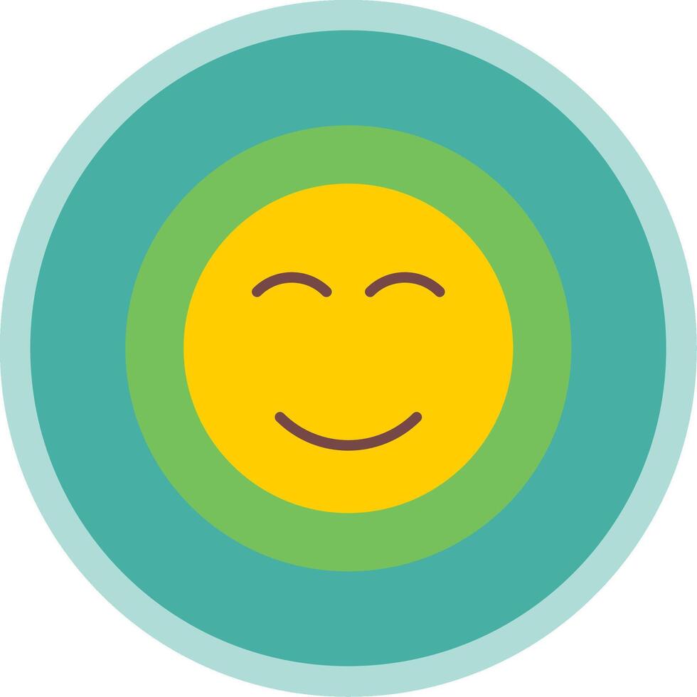 Smile Flat Multi Circle Icon vector