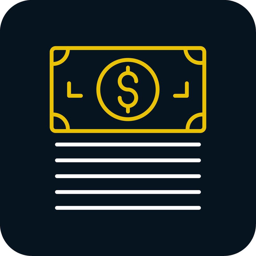 Currency Line Yellow White Icon vector