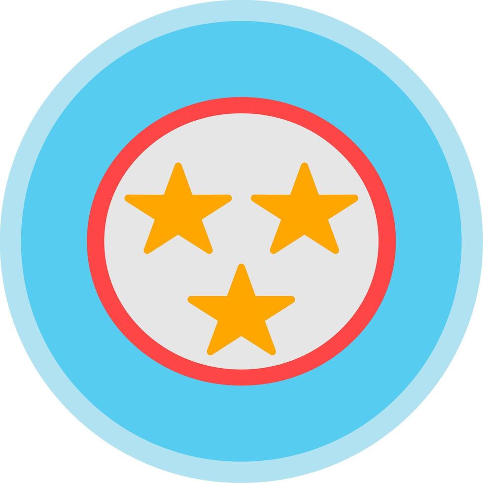 Stars Flat Multi Circle Icon vector