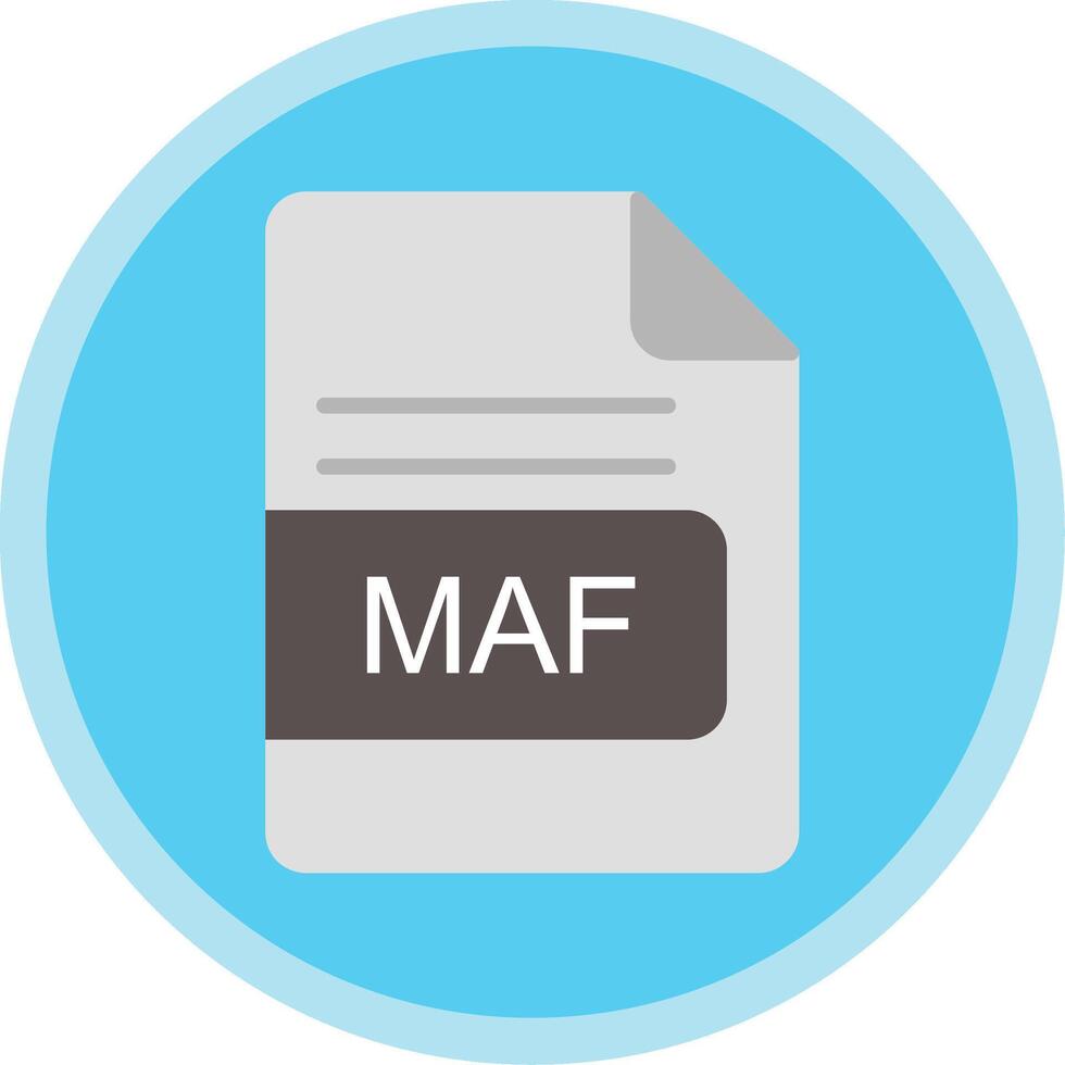 MAF File Format Flat Multi Circle Icon vector