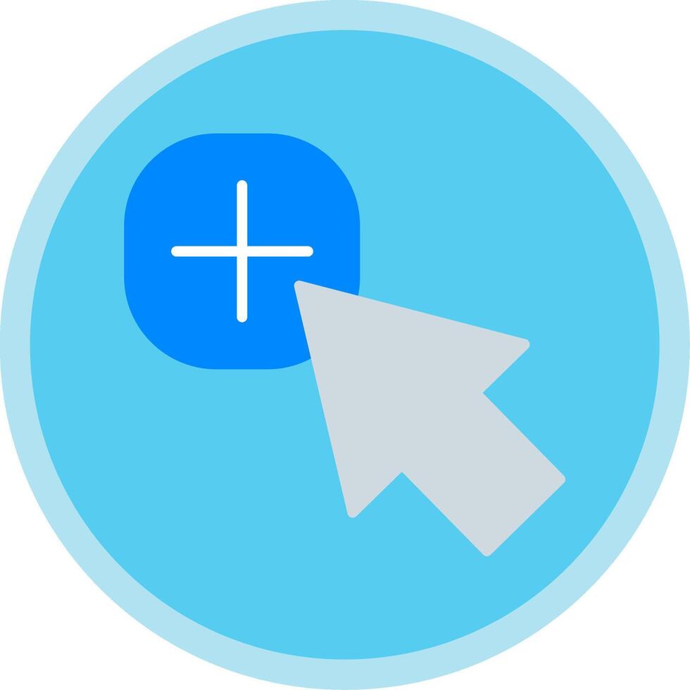 Mouse Cursor Flat Multi Circle Icon vector