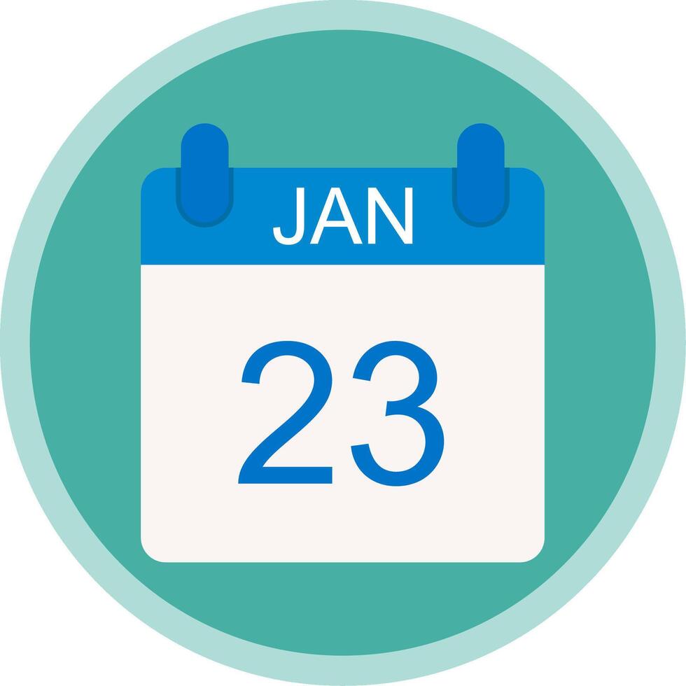 January Flat Multi Circle Icon vector
