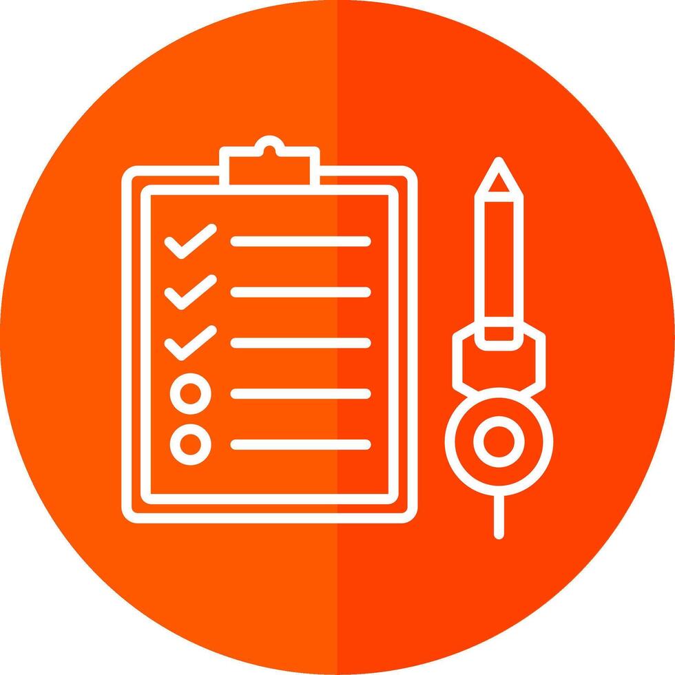Check List Line Yellow White Icon vector