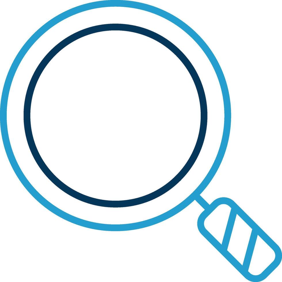 Magnifying Glass Line Blue Two Color Icon vector