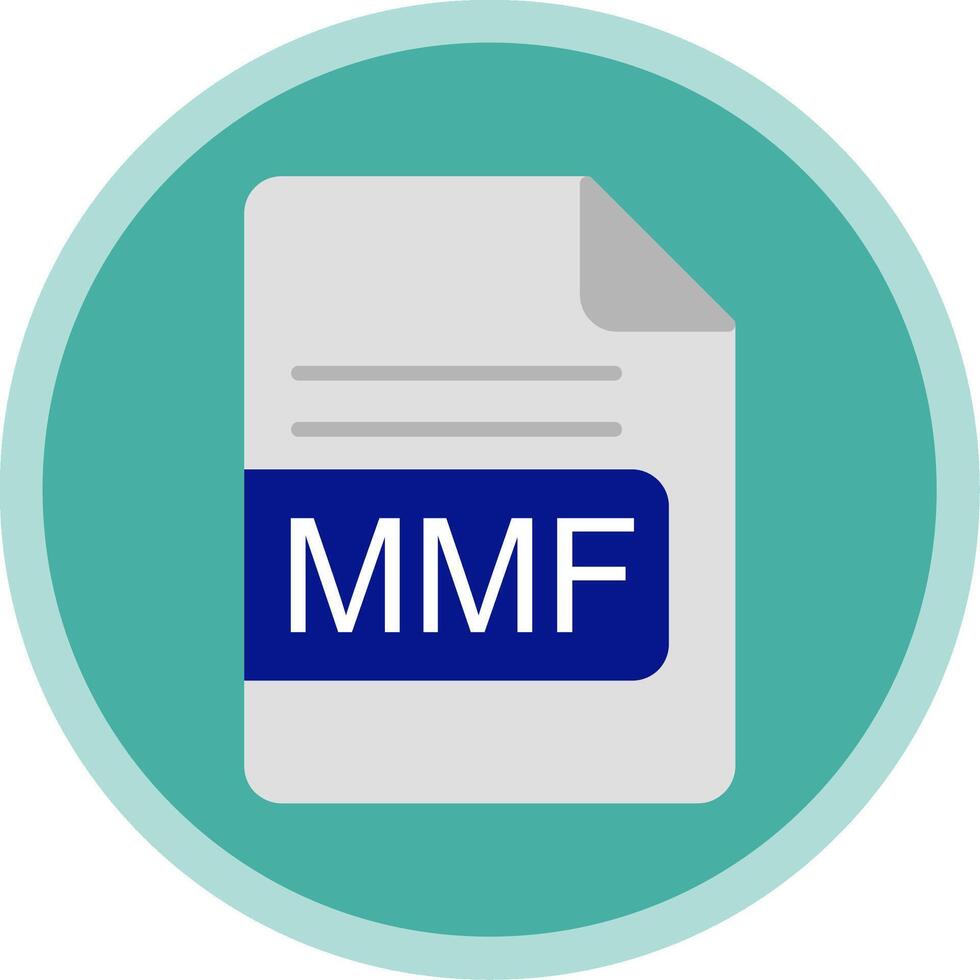 MMF File Format Flat Multi Circle Icon vector