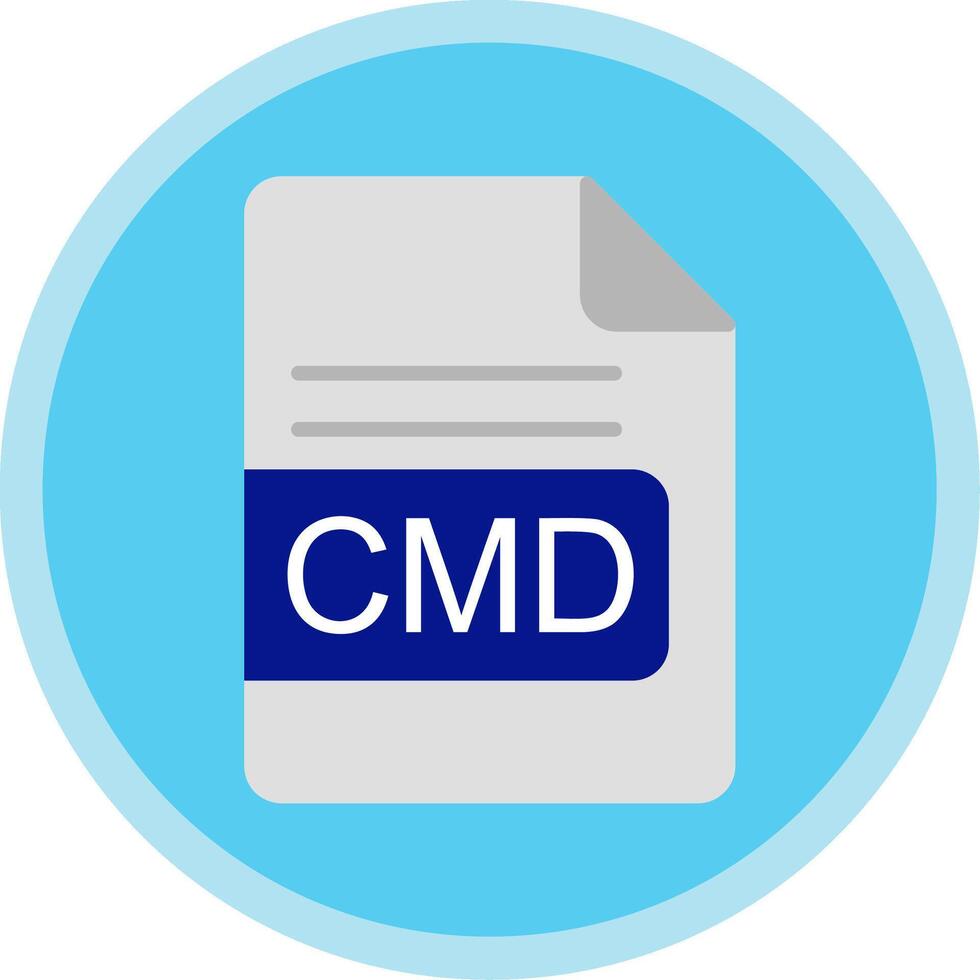 cmd archivo formato plano multi circulo icono vector
