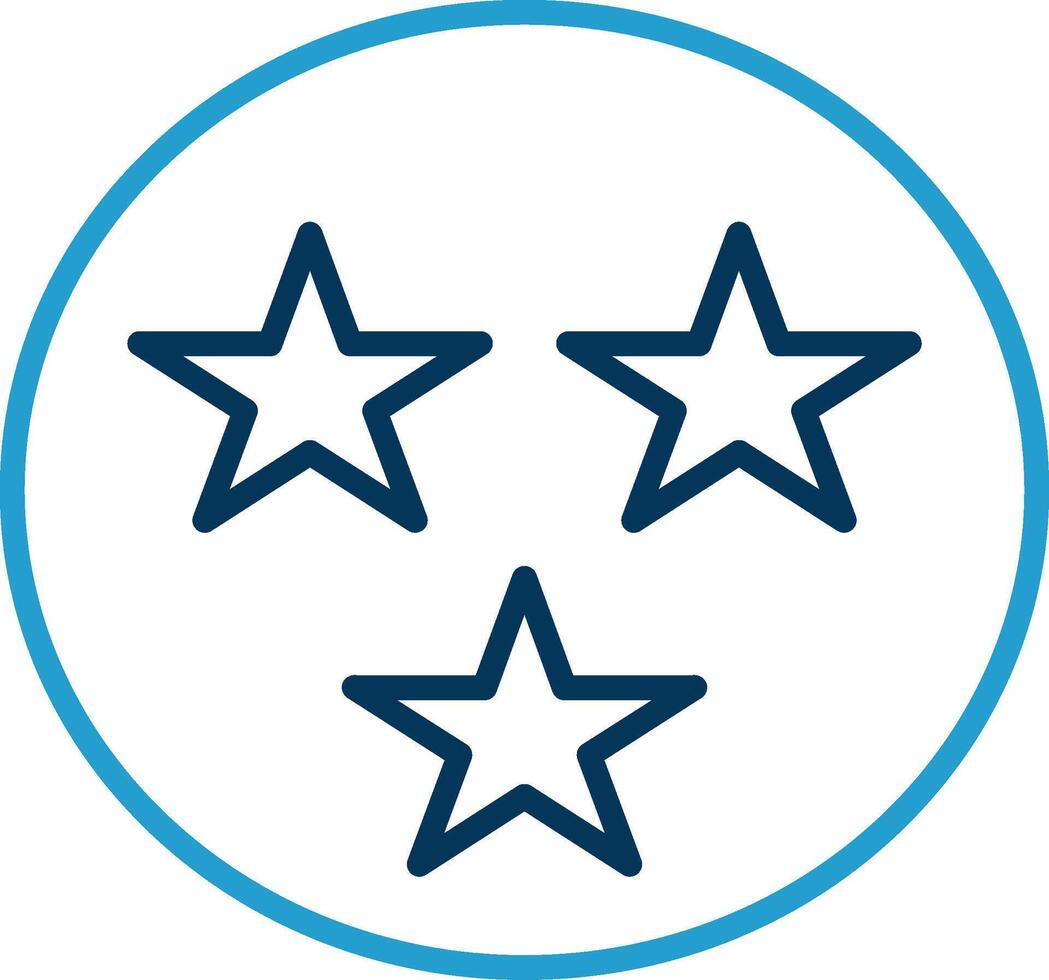 Stars Line Blue Two Color Icon vector