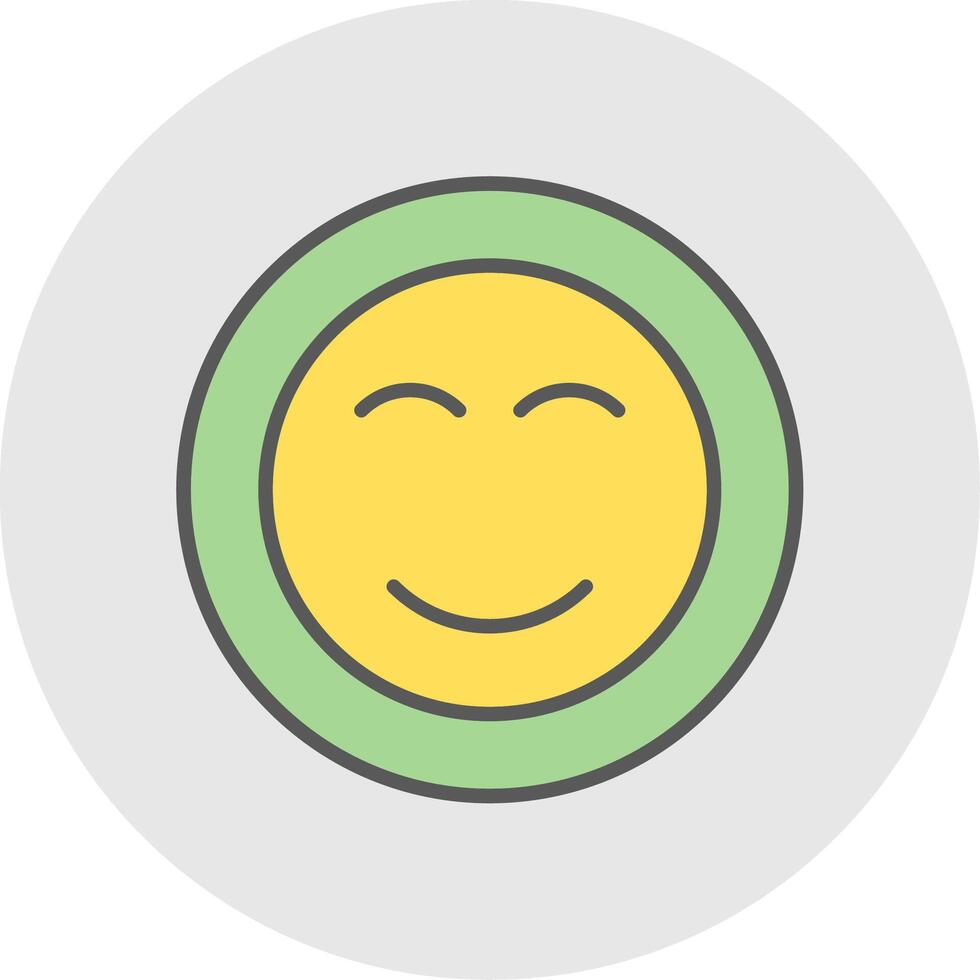 Smile Line Filled Light Icon vector