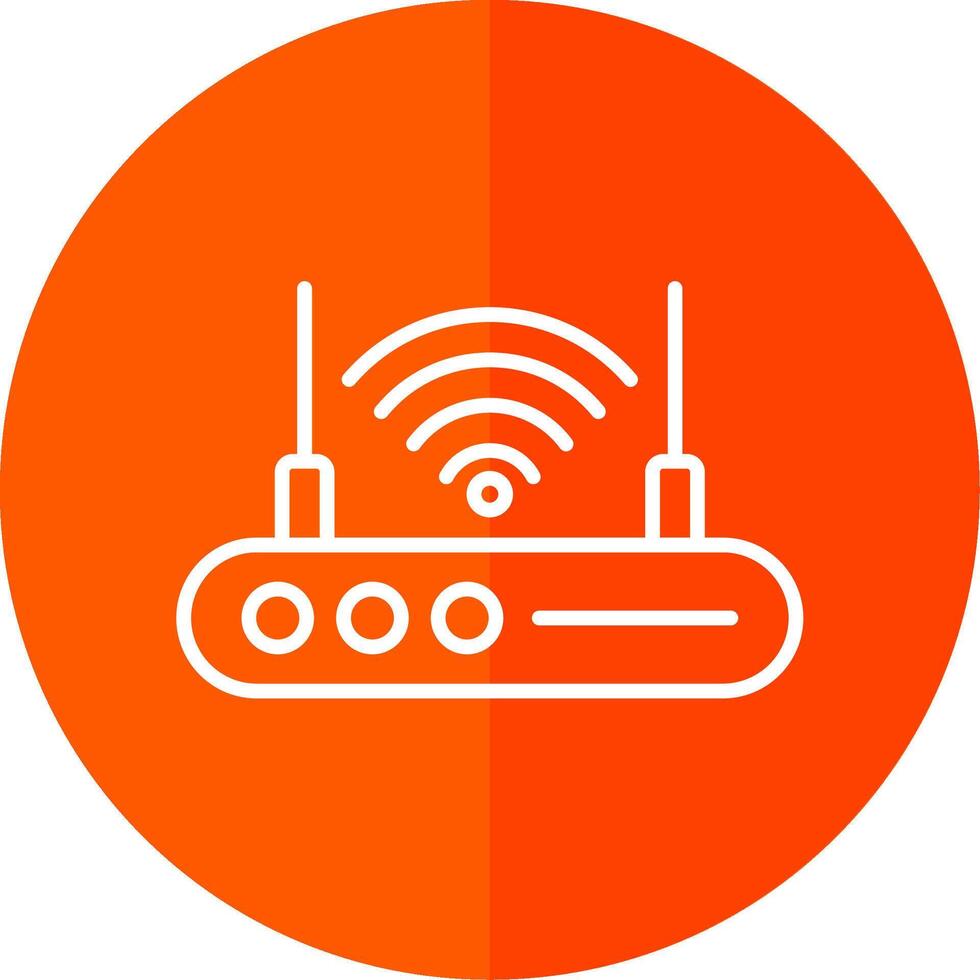 Wifi Router Line Yellow White Icon vector