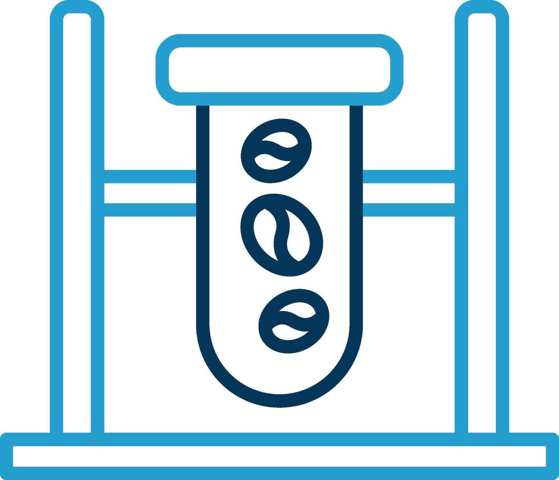 Quality Check Line Blue Two Color Icon vector