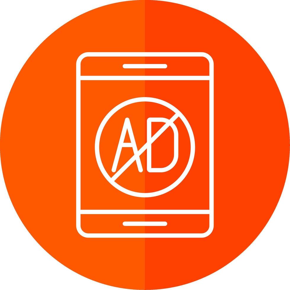 Ad Blocker Line Yellow White Icon vector