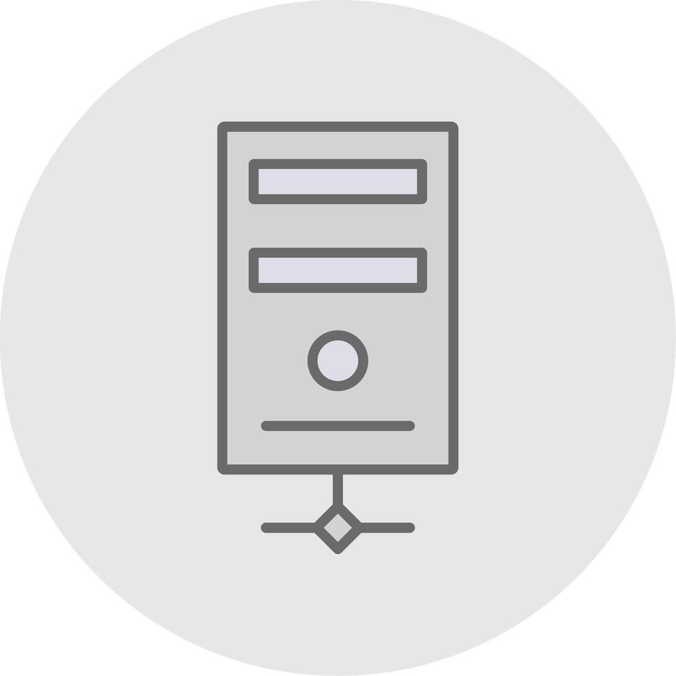 Server Line Filled Light Icon vector