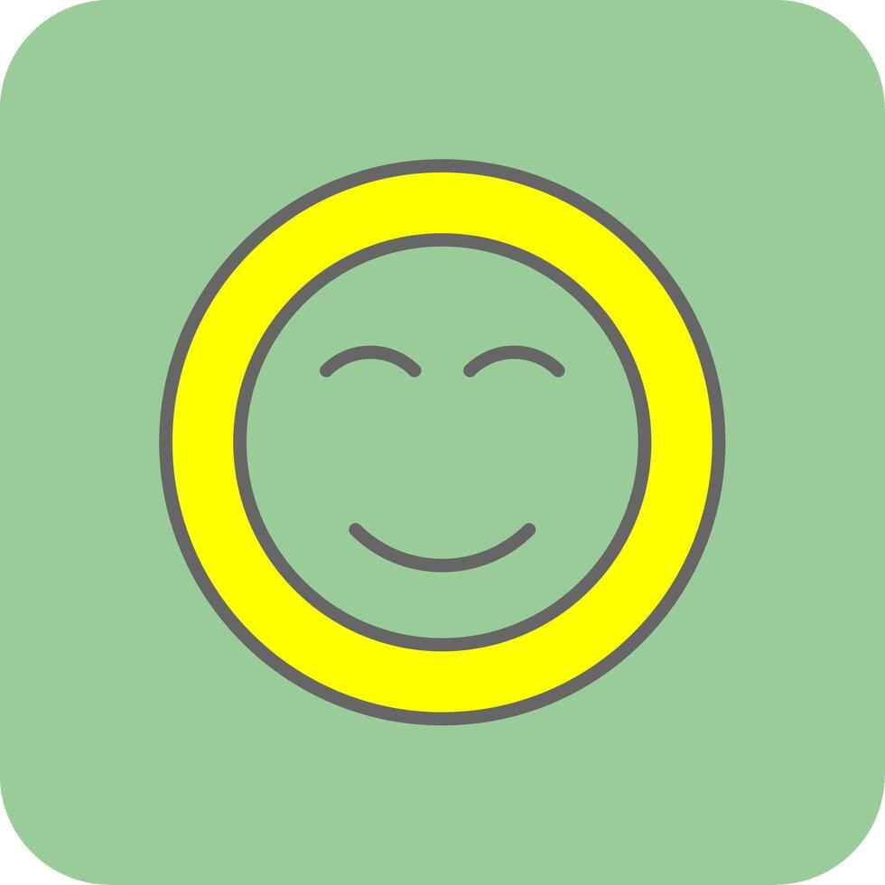 Smile Filled Yellow Icon vector