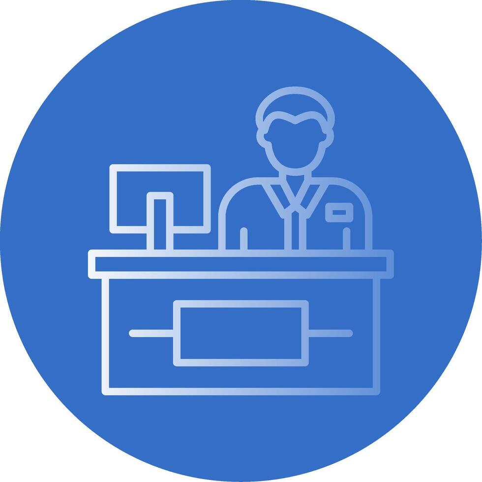 Cashier Flat Bubble Icon vector