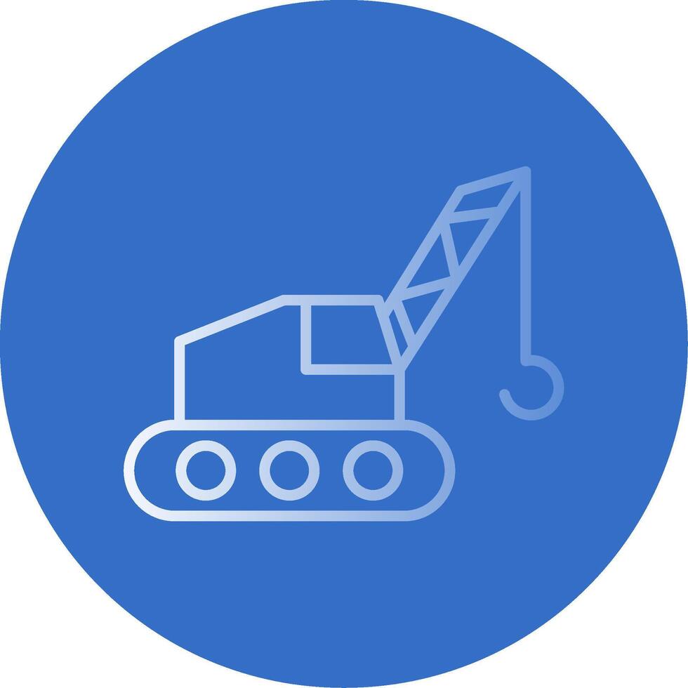 Crane Flat Bubble Icon vector