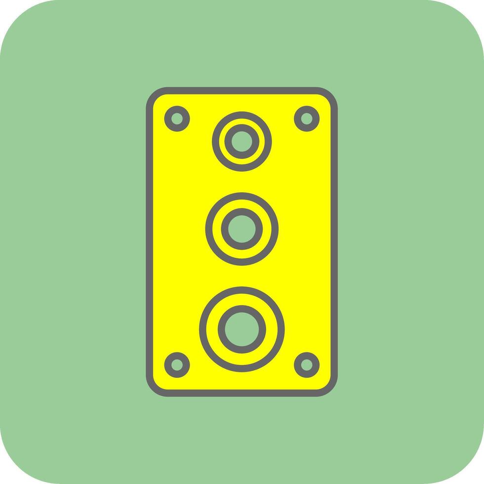 Speaker Filled Yellow Icon vector