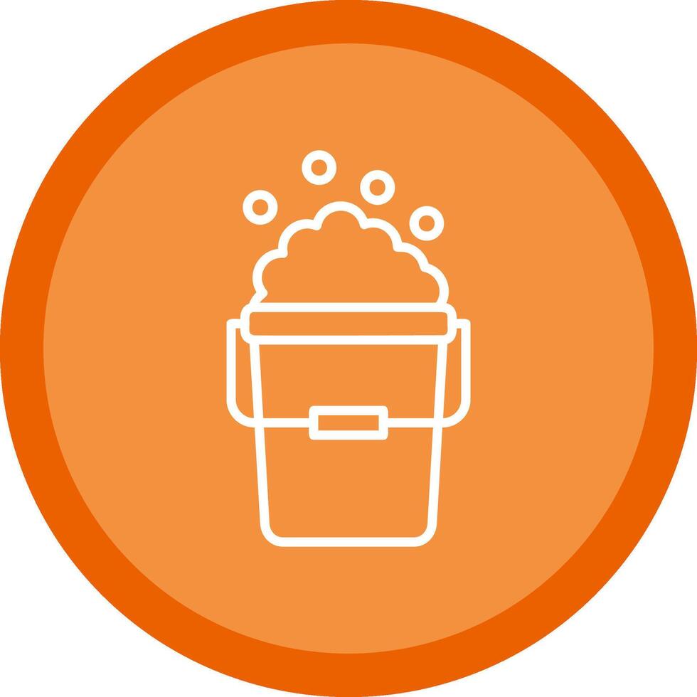 Bucket Line Multi Circle Icon vector