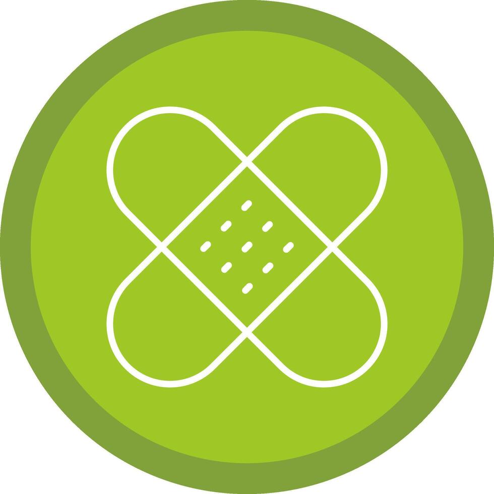 Band Aid Line Multi Circle Icon vector
