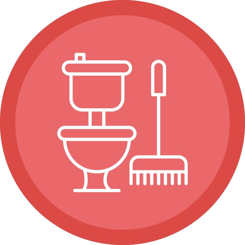 Toilet Line Multi Circle Icon vector