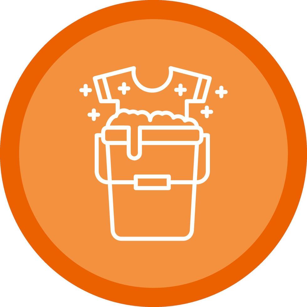 Bucket Line Multi Circle Icon vector