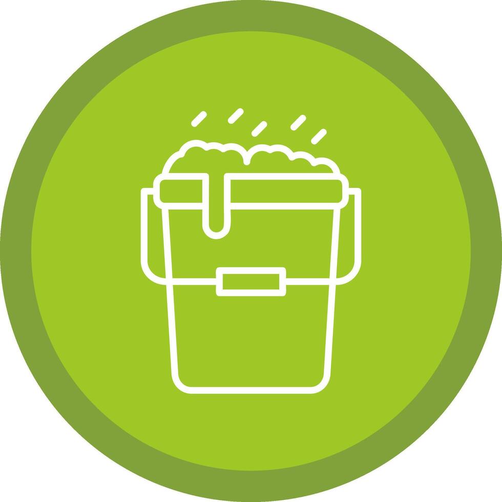 Bucket Line Multi Circle Icon vector