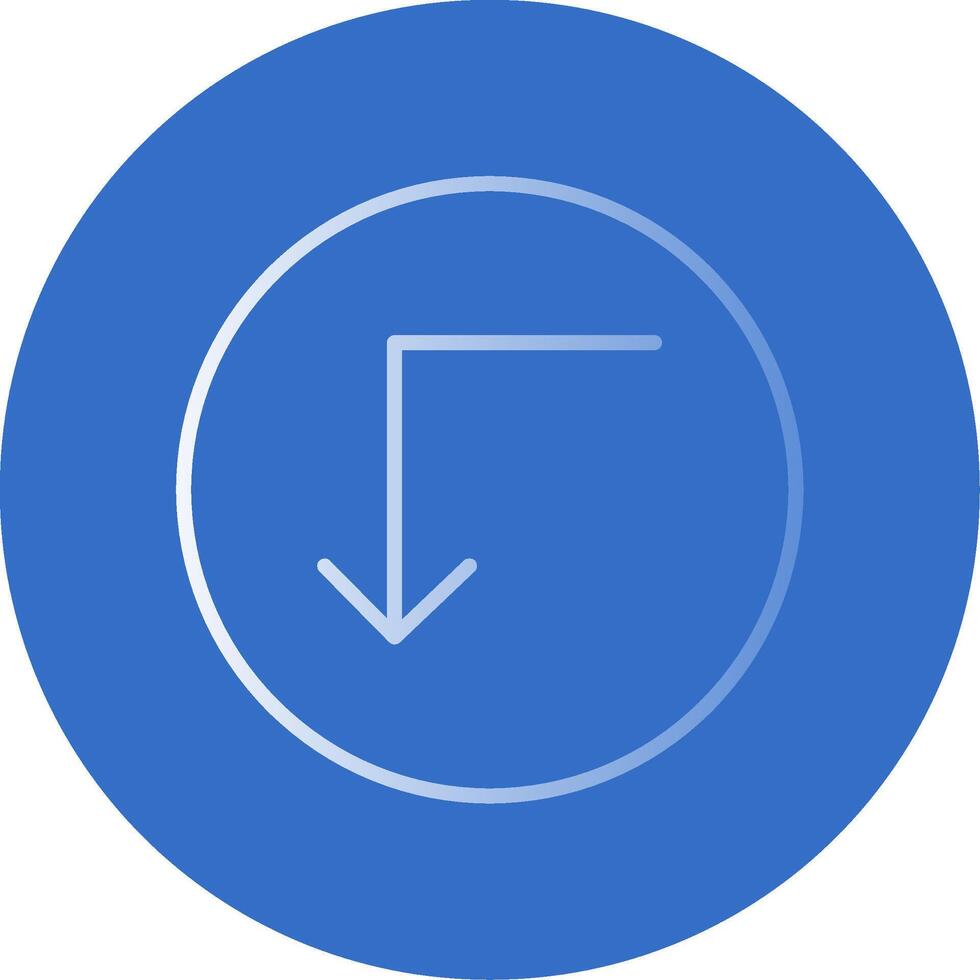 Turn Down Flat Bubble Icon vector