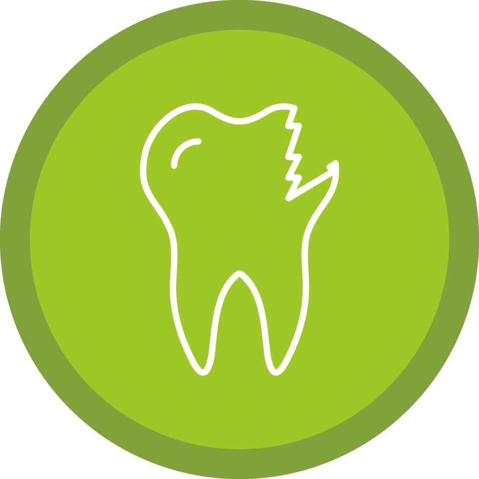 Broken Tooth Line Multi Circle Icon vector